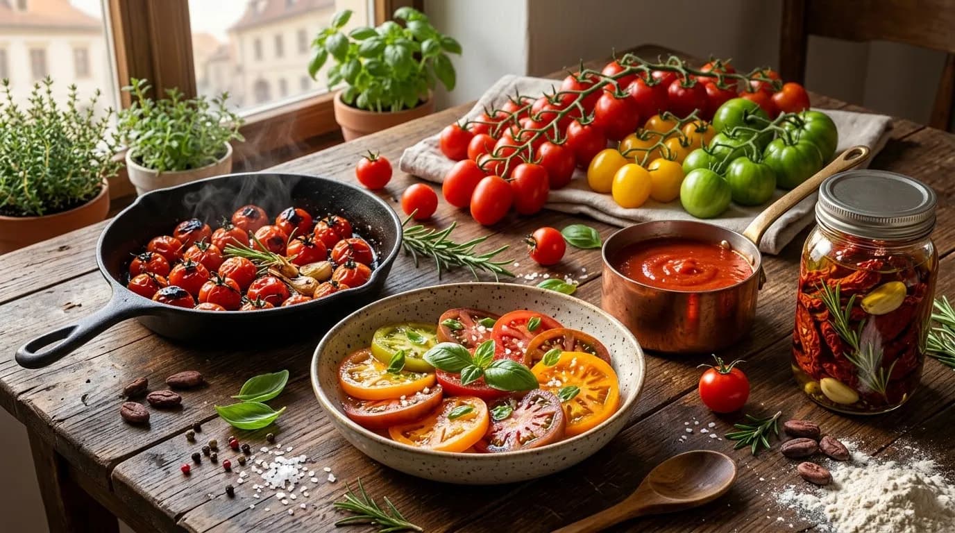 Помидоры: как выбрать вкусные, снять кожицу, сварить соус и завялить